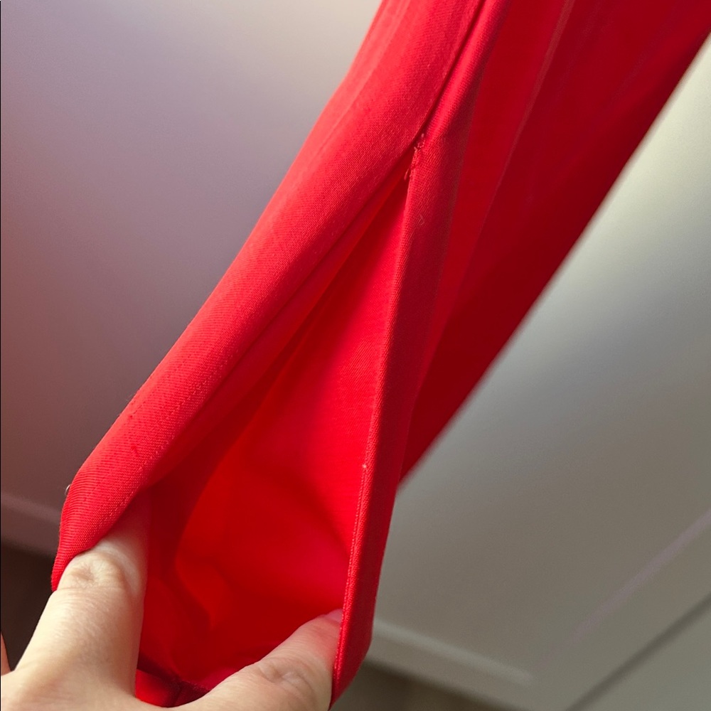 Free People Bright Red One-Shoulder Bow Dress - Picture 6 of 7